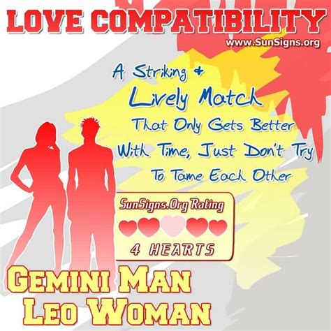 compatibility of gemini man and leo woman